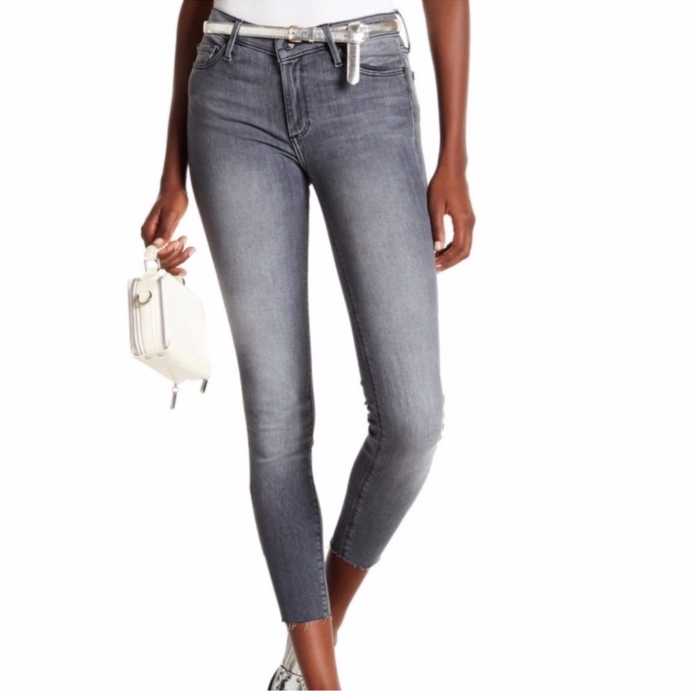 NWT Black Orchid Noah Gray Ankle Frayed Skinny Jeans Size 4/30